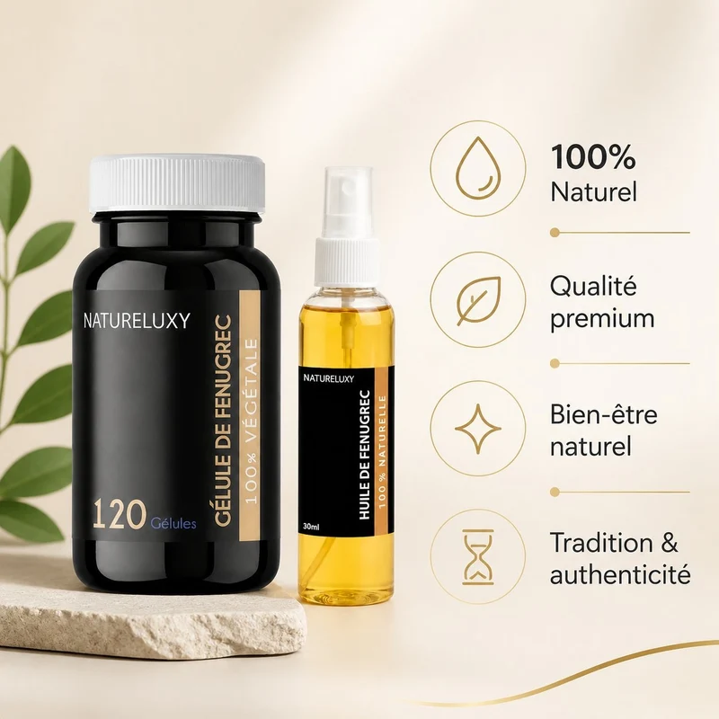 Pack Huile de Fenugrec 30mL 100% Naturelle Spray + 120 gélules de Fenugrec