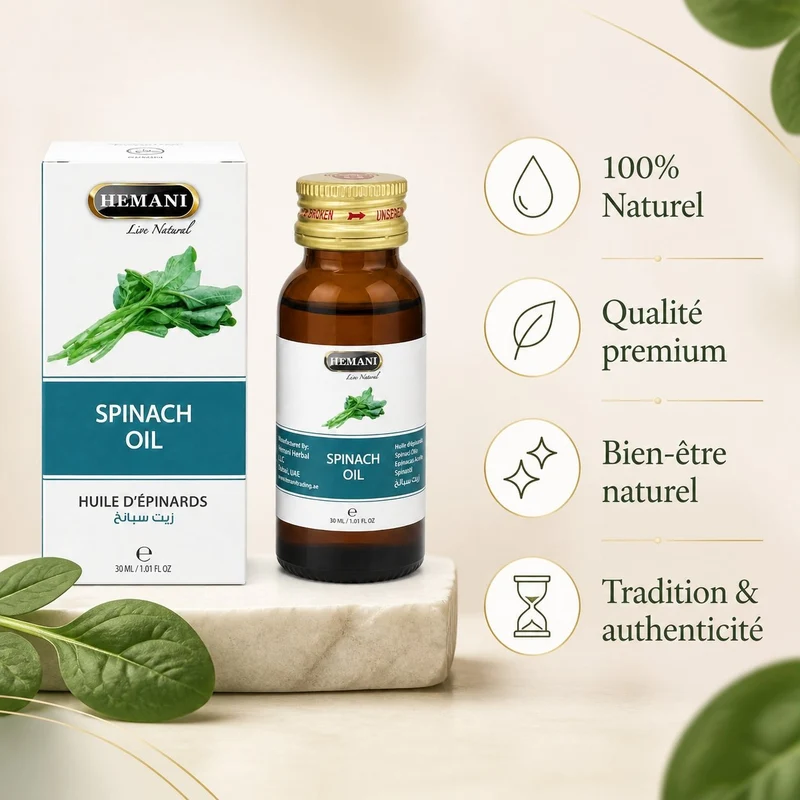 Huile d'Epinards 30mL 100% Naturelle Hemani