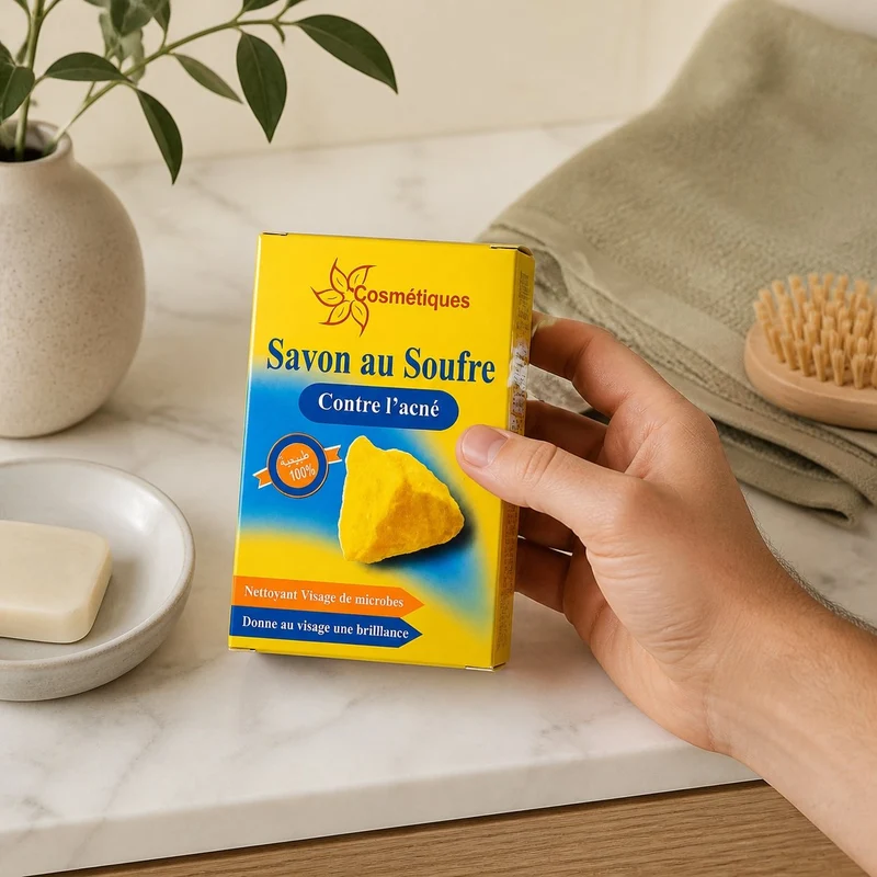 Lot de 2 Savon au Soufre Contre L' Acné dermatologique Fabio 80g