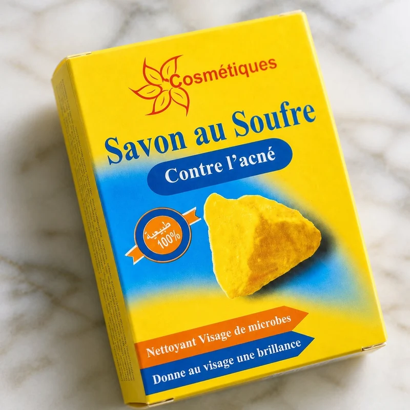 Lot de 2 Savon au Soufre Contre L' Acné dermatologique Fabio 80g