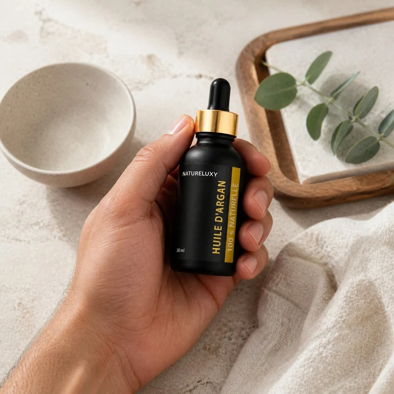Huile d’Argan 30 mL Pipette – Origine Maroc – Soin Peau & Cheveux