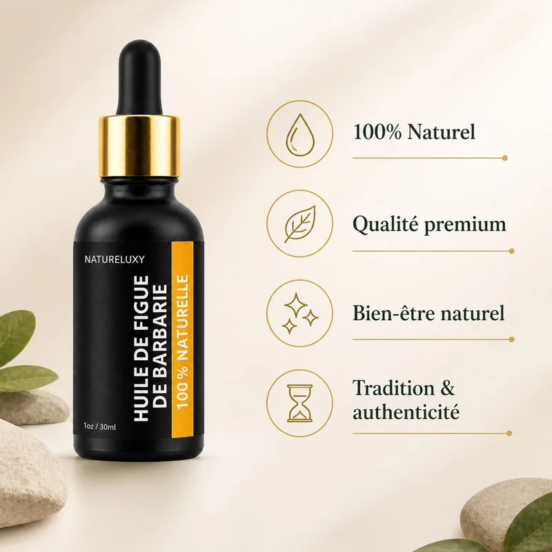 Huile de Figue de Barbarie 30 ml avec Pipette – Huile végétale visage anti‑âge & anti‑rides