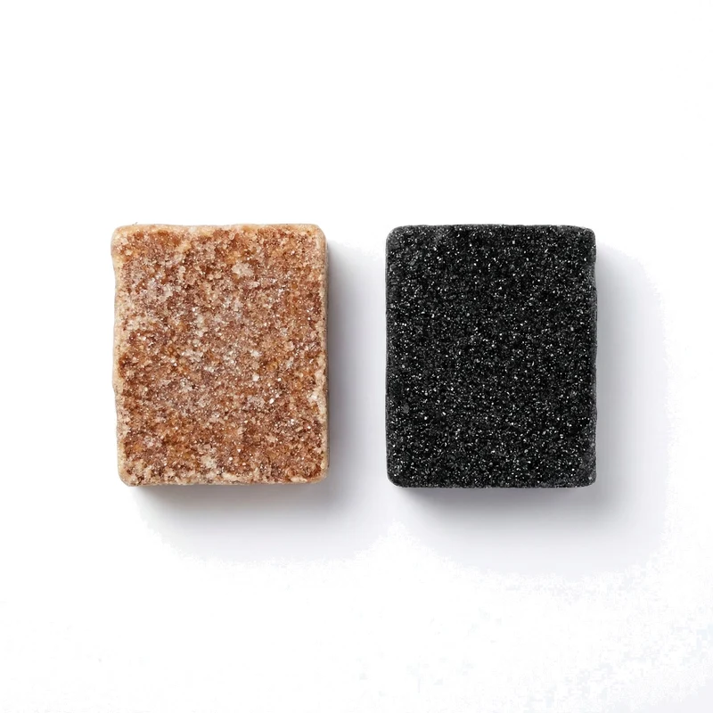 Lot de 2 carrés de musc ambré et noir – parfum solide