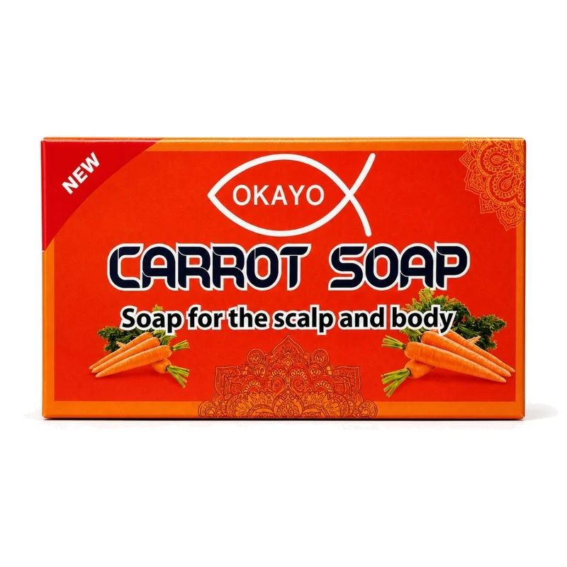 Savon à la Carotte Teint Clair Agit sur l'acné - Okayo