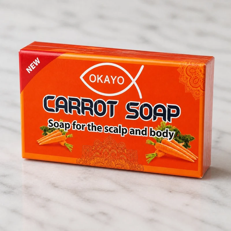 Savon à la Carotte Teint Clair Agit sur l'acné - Okayo