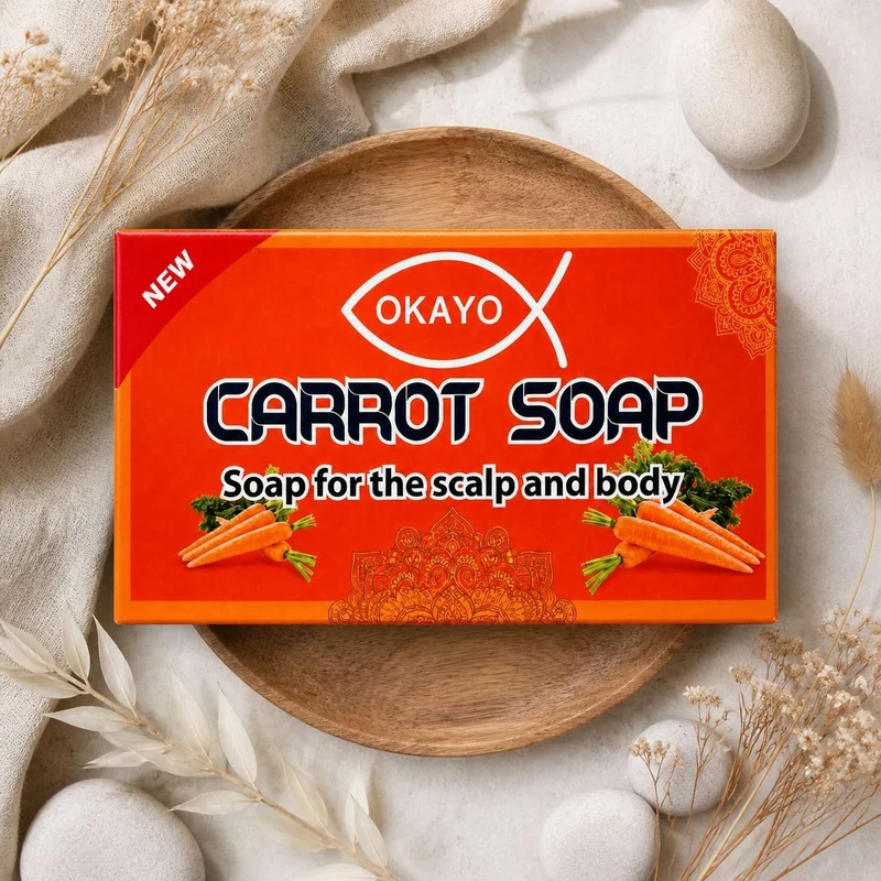 Savon à la Carotte Teint Clair Agit sur l'acné - Okayo