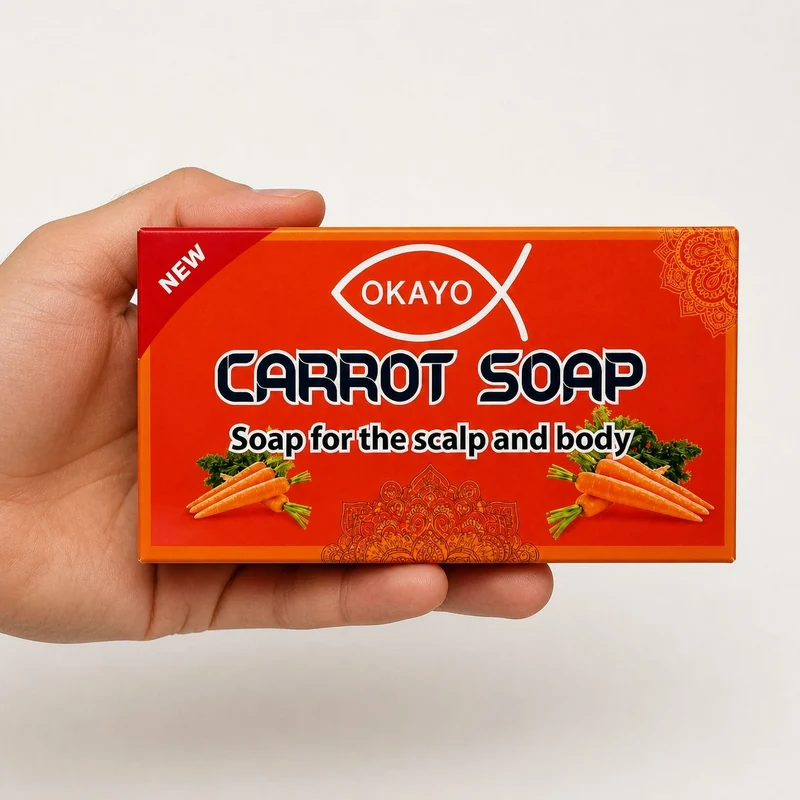 Savon à la Carotte Teint Clair Agit sur l'acné - Okayo