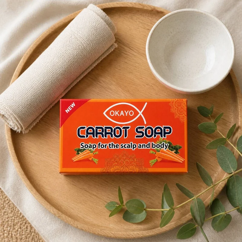 Savon à la Carotte Teint Clair Agit sur l'acné - Okayo