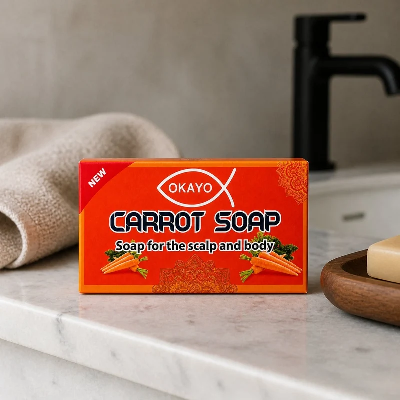 Savon à la Carotte Teint Clair Agit sur l'acné - Okayo