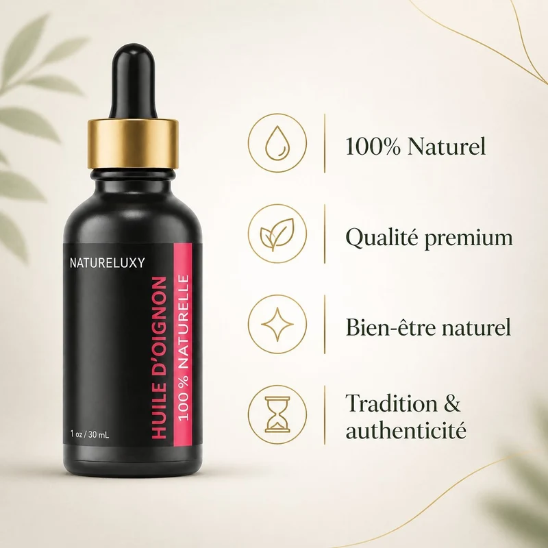 Huile d’Oignon 100% Naturelle 30 ml — Macérat huileux, Soin Cheveux & Cuir Chevelu