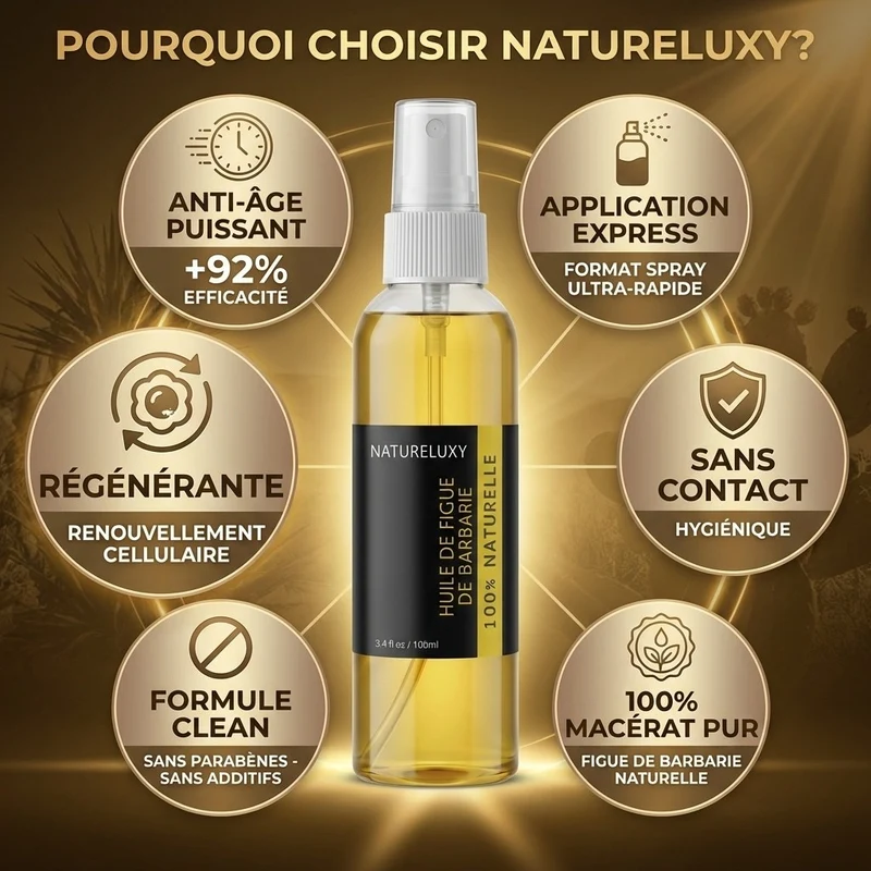 Huile de Figue de Barbarie Anti-rides 100 ml Spray – Macérat huileux