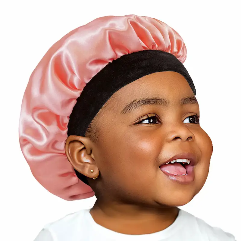 Bonnet de nuit Satin Bébé avec Bandeau Velour - Camryn's BFF