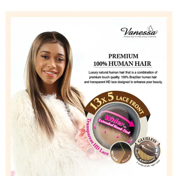 Perruque Human Hair Lisse 13X5 STR20 - Vanessa Hair