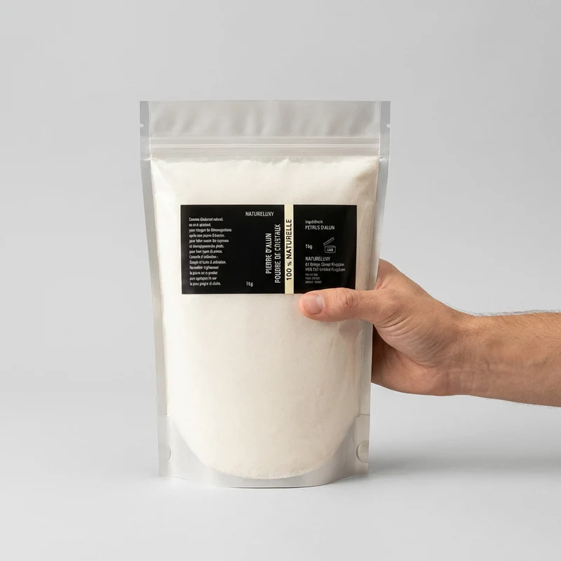 Pierre d’Alun en Poudre 1 kg (Potassium Alum) – Déodorant Naturel & Actif Cosmétique – Potassium Medical & Care