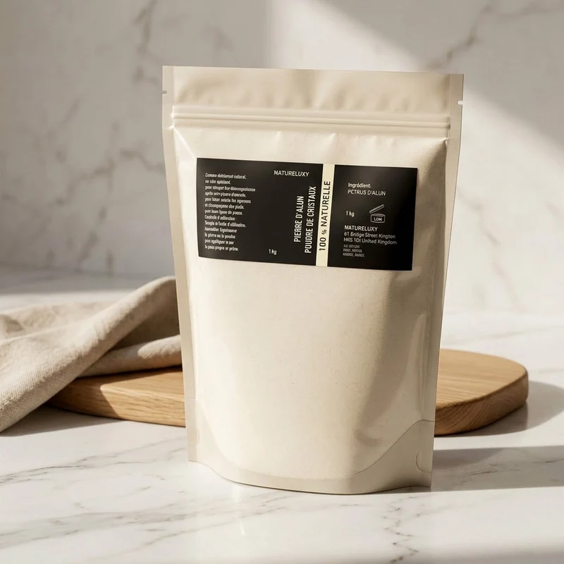 Pierre d’Alun en Poudre 1 kg (Potassium Alum) – Déodorant Naturel & Actif Cosmétique – Potassium Medical & Care