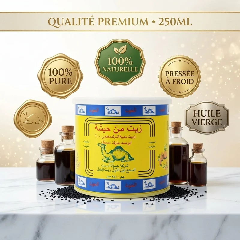 Huile de Nigelle Abou Jamal 250 ml – 100% Naturelle
