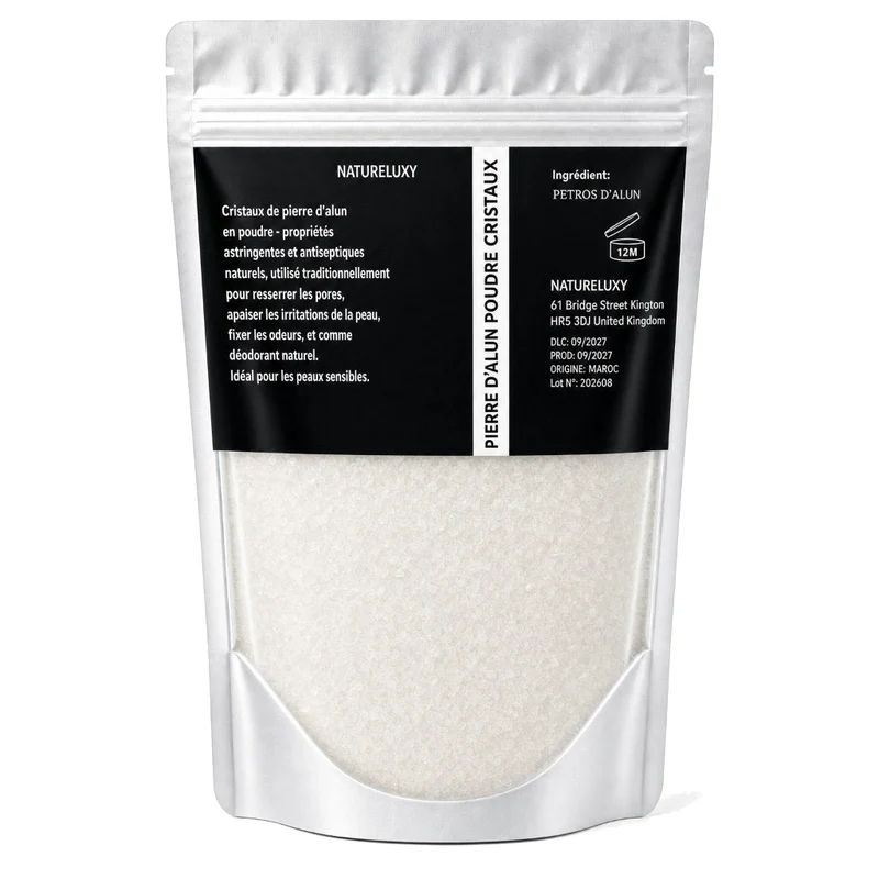 Pierre d'Alun en Poudre 80 g - Usage Cosmétique