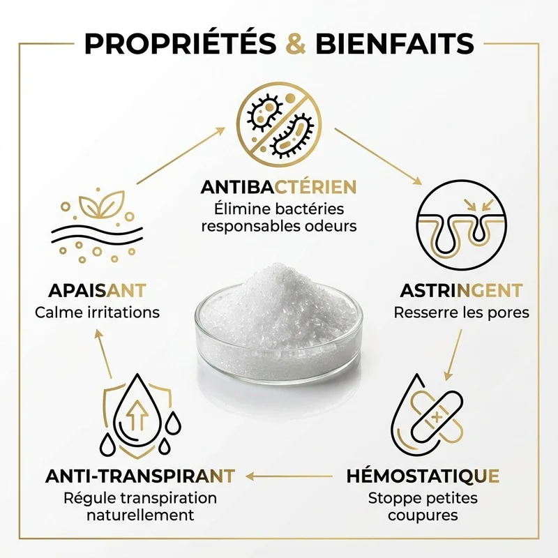 Pierre d'Alun en Poudre 80 g - Usage Cosmétique