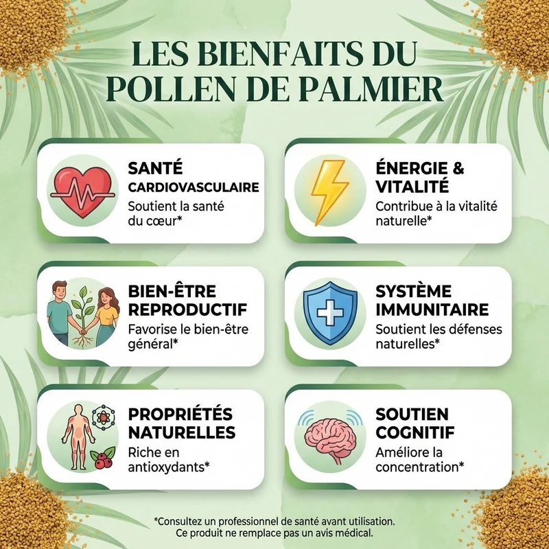 Pollen de palmier Pur et naturel 60g