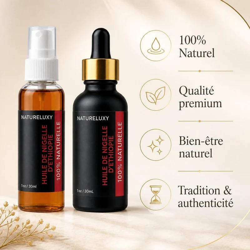 Huile de Nigelle d'éthiopie 30mL pipette +Huile de Nigelle d'éthiopie 30mL Spray