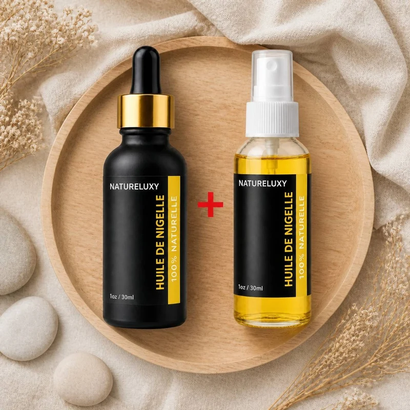 Huile de Nigelle 30mL pipette + Huile de Nigelle 30mL Spray 100% naturelle