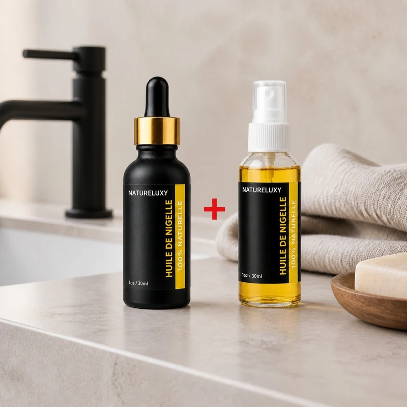 Huile de Nigelle 30mL pipette + Huile de Nigelle 30mL Spray 100% naturelle