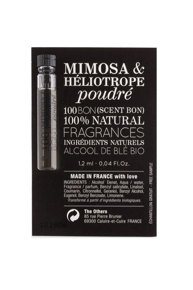 Eau de parfum Mimosa et héliothrope poudré