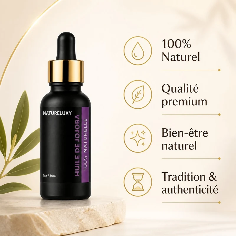 huile de jojoba 30mL pipette + huile de jojoba 30mL 100% naturelle