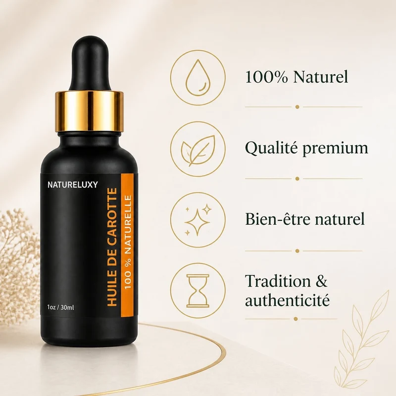 Huile de Carotte 30mL pipette + Huile de Carotte 30mL Spray 100% Naturelle