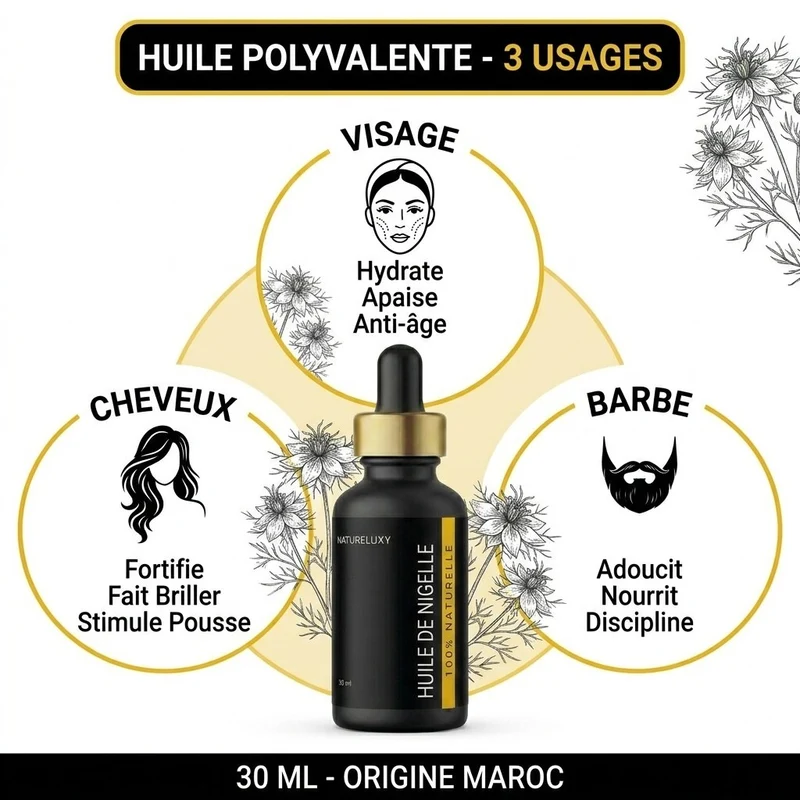 Huile de Nigelle 30mL pipette 100% naturelle