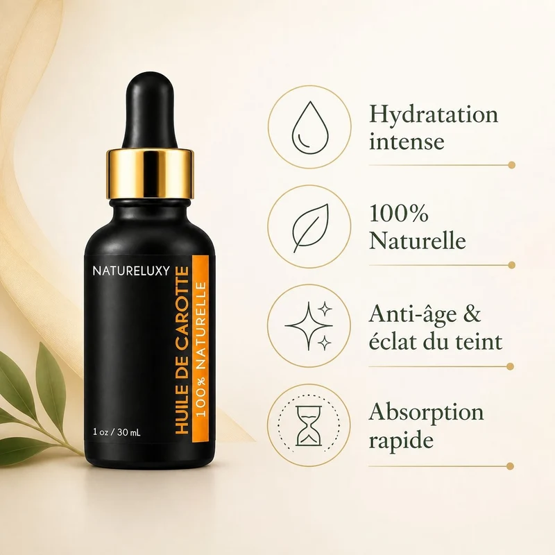 Huile de Carotte 30mL pipette 100% Naturelle