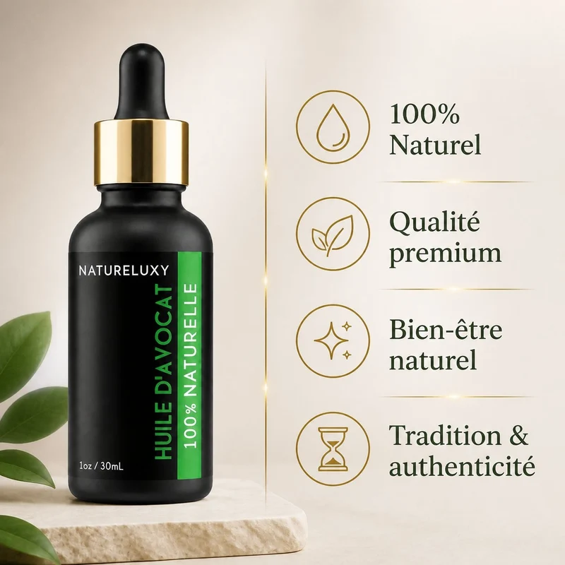 Huile végétale d'Avocat 30mL pipette 100% naturelle