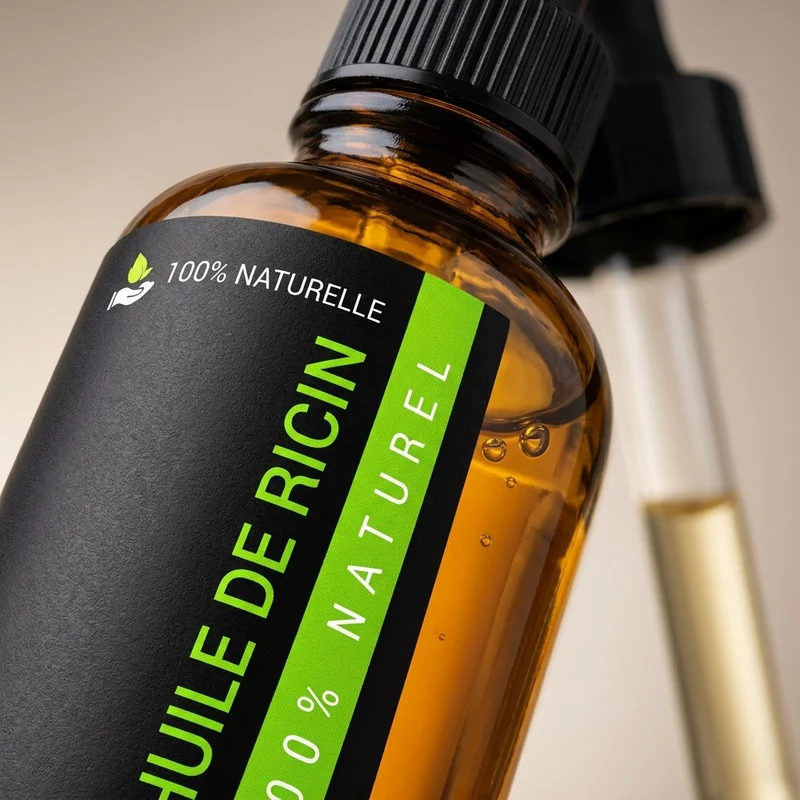 Huile de Ricin 30 ml - Pipette Cheveux Cils Ongles