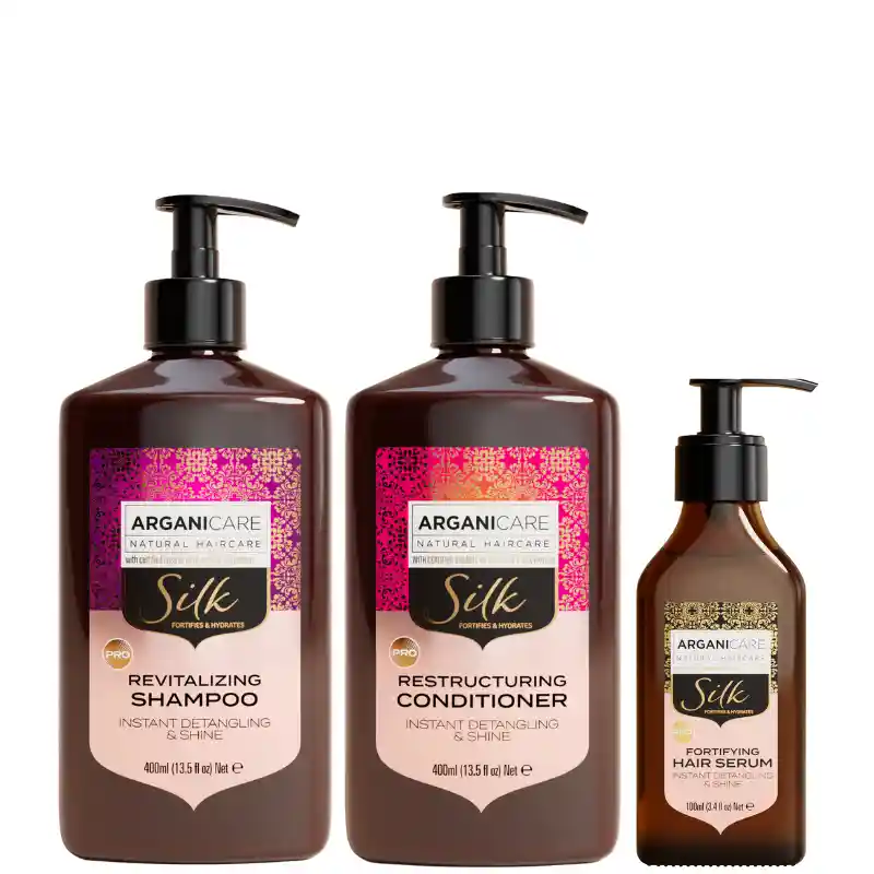 Trio Wash Day Brillance Ultime Protéine de Soie - Arganicare