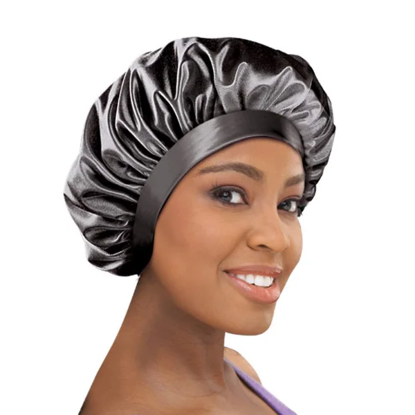 Bonnet Satin Noir Cleaner Longer - Stay On Satin
