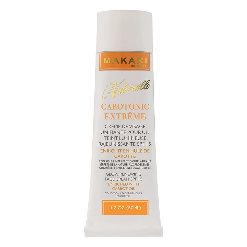 Makari - Crème De visage Unifiante Lumineuse Rajeunissante à la carotte - 50 ml "Glow Renewing Face Cream" SPF15