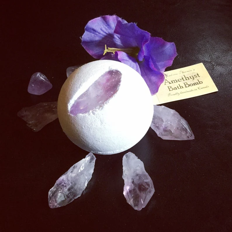 Amethyst Crystal Magic Spell Vegan Bath Bomb