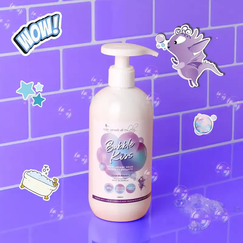 Soin Lavant Doux Corps & Cheveux Bubble Kiss - Les Secrets de Loly