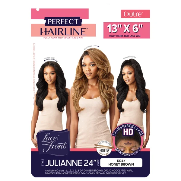 Perruque Lace HD 13X6 Ondulée Yaki Julianne 24" - Outre