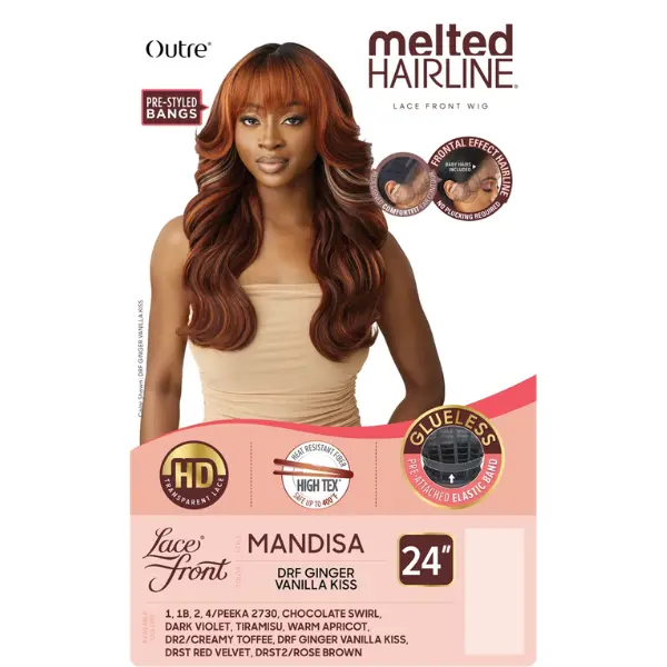 Perruque Lace avec Frange Ondulée Mandisa - Outré