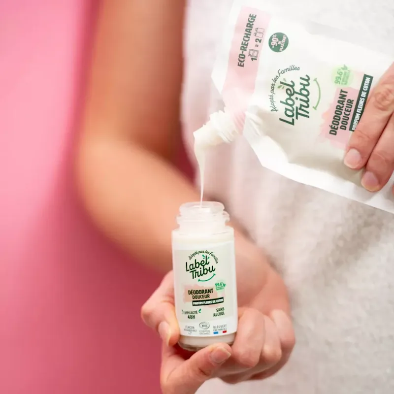 Déodorant Roll-On Douceur Fleurs de Coton 48H - Label Tribu