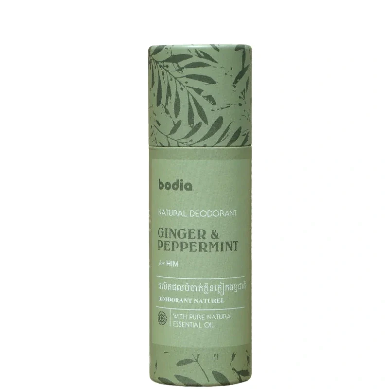Déodorant Stick Homme à la Cire d'abeille Gingembre & Menthe Poivrée - Bodia