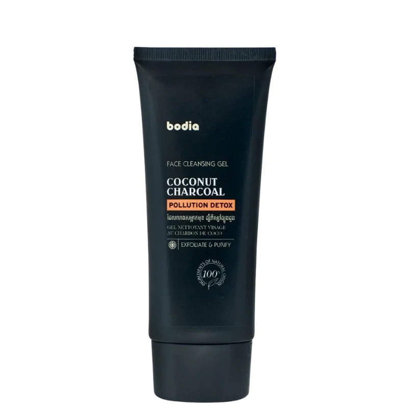 Gel Exfoliant Visage Charbon actif & Noix de Coco - Bodia