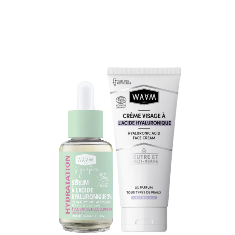 Duo Soins Visage Ultra Hydratants à l'Acide Hyaluronique - WAAM