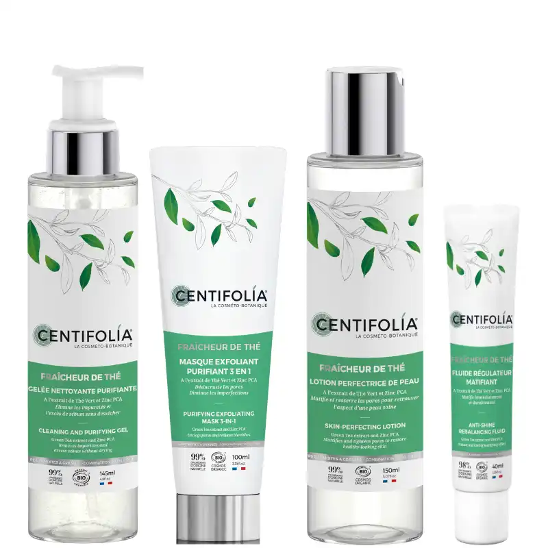 Routine Visage Peau Mixte à Grasse Fraîcheur de Thé - Centifolia