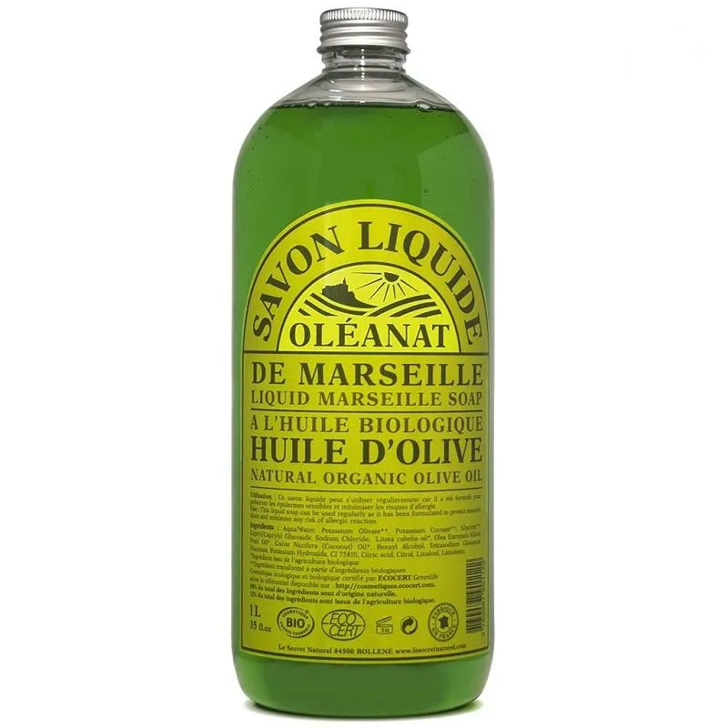 Savon de Marseille Liquide Bio à l'Huile d'Olive - Oléanat