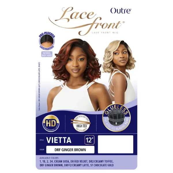 Perruque Lacefront Bob Bouclée Vietta - Outré