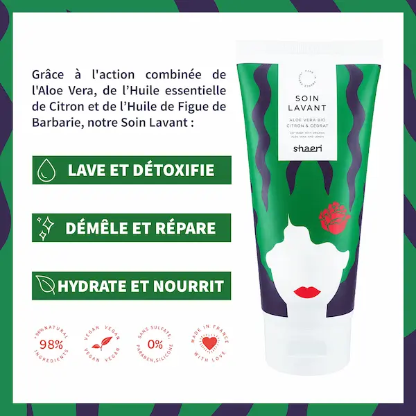 Co-wash Soin Lavant à l'Aloe vera - Shaeri