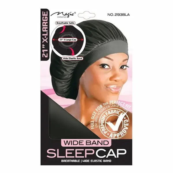 Bonnet de Nuit XL en Satin à Bande Large