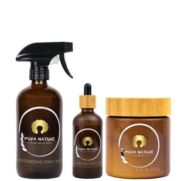 Routine Pousse Cheveux au Ricin Argan et Chébé - Muva Nature